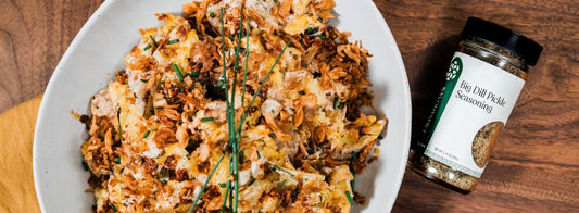 Big Dill Pickle Smashed Potato Salad
