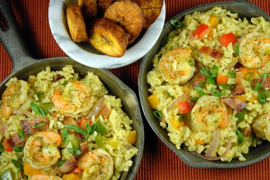 Bajan Lowcountry Shrimp and Rice