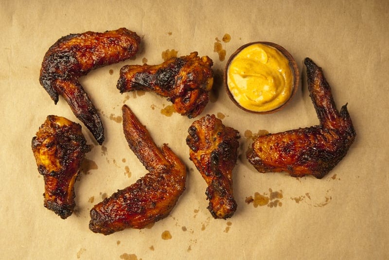 Buttermilk and Buffalo-Glazed Wings