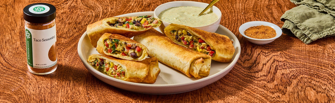 Southwestern Egg Rolls with Avocado Ranch Dipping Sauce