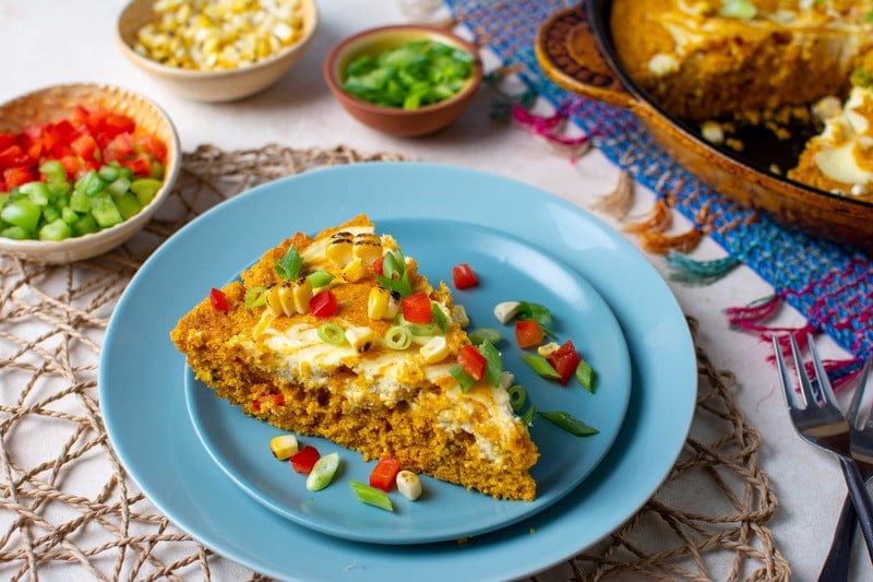 Marbled Elote Skillet Cornbread