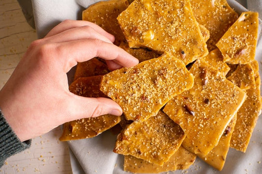 Saffron Salted Almond Brittle