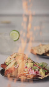 honey sriracha lime fish tacos preparation